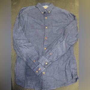 Men's Blue Button-Up Shirt